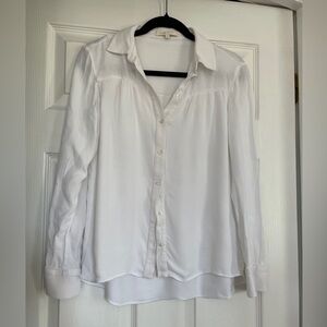 Maje size 1 white button down shirt .